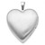 Image of Sterling Silver Rhodium-plated Polished 20mm Heart Ash Holder Locket Pendant