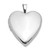 Image of Sterling Silver Rhodium-plated Polished 20mm Heart Ash Holder Locket Pendant