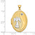 Image of 14K Yellow Gold w/ White Rhodium Diamond Guardian Angel Oval Family Locket Pendant