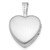 Image of Sterling Silver Rhodium-plated Diamond-cut Enameled Floral Cross 12mm Heart Locket Pendant
