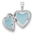 Image of Sterling Silver Rhodium-plated Diamond-cut Enameled Floral Cross 12mm Heart Locket Pendant
