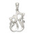 Sterling Silver Antiqued Polished Marcasite Cats Pendant
