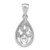 Image of Sterling Silver Antiqued Marcasite Heart Teardrop Pendant