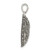 Image of Sterling Silver Polished & Antiqued Marcasite Floral Heart Pendant