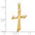 Image of 14K Yellow Gold Polished Cross Pendant C4946