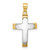 Image of 14K Two-tone Gold Polished Cross Pendant C4941