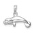 Image of Sterling Silver Polished 3D Manatee Pendant QC9855