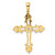 Image of Sterling Silver Gold-plated CZ Cross Pendant QC11419