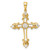 Image of Sterling Silver Gold-plated CZ Cross Pendant QC11419