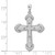 Sterling Silver Rhodium-plated CZ Cross Pendant QC11445