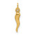Image of 14K Yellow Gold Polished Hollow Italian Horn Pendant YC1579