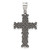 Image of Sterling Silver Antiqued Solid Textured Cross Pendant QC11406