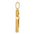 Image of 14K Yellow Gold Polished and Textured Crucifix Pendant C4963