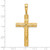 Image of 14K Yellow Gold Polished and Textured Crucifix Pendant C4963
