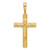Image of 14K Yellow Gold Polished and Textured Crucifix Pendant C4963