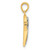 Image of 14K Two-tone Gold Polished and Diamond-cut Cross Pendant C4944