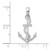 Image of Sterling Silver Polished/Textured 3D Anchor w/Rope Pendant QC9878