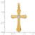 Image of 14K Yellow Gold Polished and Grooved Hollow Diamond Cross Pendant XP5308A
