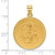 Image of 14K Yellow Gold Polished and Satin Solid St. Michael Medal Pendant XR2149