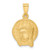 Image of 14K Yellow Gold Satin Jesus Medal Pendant