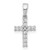 10K White Gold Diamond Latin Cross Pendant