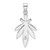 Image of Sterling Silver Rhodium-plated Leaf Pendant