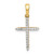 Image of 10k Yellow Gold 1/6ctw Diamond Cross Pendant