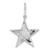 14k White Gold Polished Diamond Star Pendant