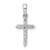Image of 10K White Gold Polished Diamond Cross Pendant
