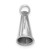 Image of Sterling Silver Polished 3D Megaphone Pendant