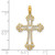 Image of 10k Yellow Gold Polished CZ Fancy Cross Pendant