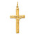 Image of Sterling Silver Gold-tone Crucifix Cross Pendant