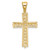 Sterling Silver Gold-tone CZ Latin Cross Pendant