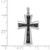 Image of 14k White Gold 5/8ct. Black Diamond Cross Pendant