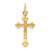 Image of 10k Yellow Gold Small Diamond Budded Cross Pendant
