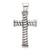 Image of Sterling Silver Polished and Antiqued Cross Pendant