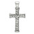 Image of Sterling Silver Polished and Antiqued Cross Pendant