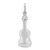 Sterling Silver Rhodium-plated Guitar Charm Pendant