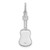 Image of Sterling Silver Rhodium-plated Guitar Charm Pendant