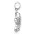 Image of Sterling Silver Rhodium-plated CZ Small Cross Pendant
