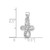 Image of Sterling Silver Rhodium-plated CZ Small Cross Pendant