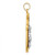 Image of 14k Two-Tone Gold Grooved Hollow INRI Crucifix Pendant