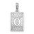 Image of Sterling Silver Polished 0 Mile Marker Key West Pendant
