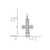 Image of 10K White Gold Small 1/20ctw Diamond Latin Cross Pendant