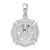 Image of Sterling Silver Polished Reversible Fireman Medal Pendant