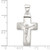 Sterling Silver Satin and Polished Crucifix Cross Pendant