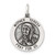 Sterling Silver Antiqued Solid Mother Teresa Medal Pendant