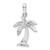 Image of Sterling Silver Polished Palm Tree w/Textured Trunk Pendant