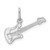 Image of Sterling Silver Rhodium-plated Electric Guitar Charm Pendant