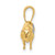 Image of 14K Yellow Gold and White Rhodium Diamond-cut 3D Bull Pendant